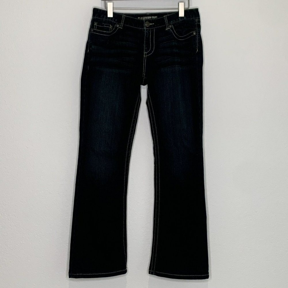 BKE Culture Women's Size 31 Blue Denim Jeans Stretch *Altered Hem*